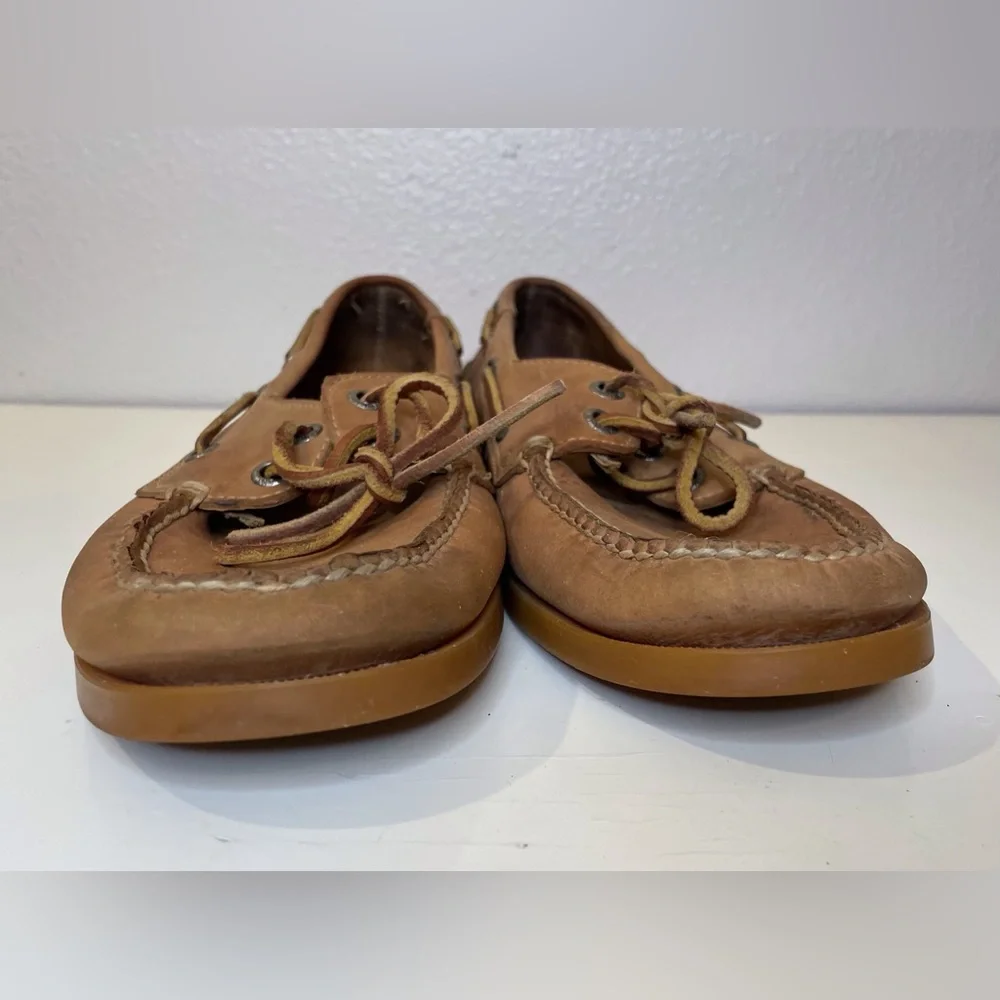 L.L.Bean Men's Casco Bay‎ Boat Mocs Shoes in Light Brown Size 9M